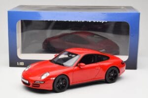 Porsche 911 997 Carrera 4S Červený Norev 1:18 187510 Kov – obrázok 8 z 8