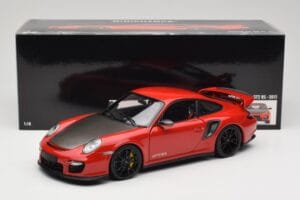 Porsche 911 997 GT2 RS Červený S Čiernymi Kolesami Minichamps 1:18 100069407 Kov – obrázok 8 z 8