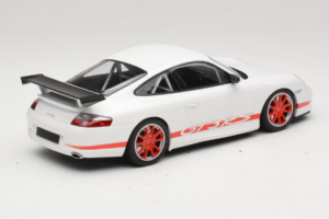 Porsche 911 996 GT3 RS Biely Červený Pruh Minichamps 1:18 155062020 Kov – obrázok 2 z 6