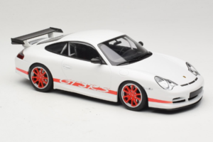 Porsche 911 996 GT3 RS Biely Červený Pruh Minichamps 1:18 155062020 Kov – obrázok 4 z 6