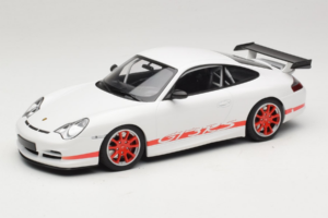 Porsche 911 996 GT3 RS Biely Červený Pruh Minichamps 1:18 155062020 Kov