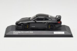 Porsche 911 997.2 GT2 RS Čierny s Čiernymi Ráfkami Minichamps 1:43 400069404 Kov