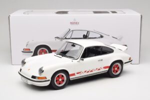 Porsche 911 Carrera RS 2.7 Grand Prix White With Red Norev 1:12 127514 Kov – obrázok 6 z 6