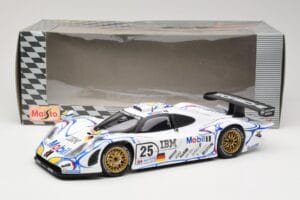 Porsche 911 GT1 #25 Porsche AG U. Alzen / J. Muller / B. Wollek 24 Hours of Le Mans 1998 Maisto 1:18 56052 Kov – obrázok 8 z 8