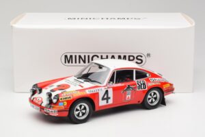 Porsche 911 S #4 G. Larrousse / M. Perramond 2nd Place Rally Monte Carlo 1972 Minichamps 1:18 107726804 Živica – obrázok 6 z 6