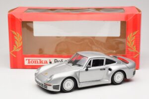 Porsche 959 Strieborný Tonka 1:18 2221 Kov – obrázok 8 z 8