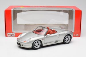Porsche Boxster 986 Strieborný Maisto 1:18 37800-M3 Kov – obrázok 8 z 8