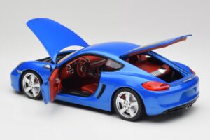 Porsche Cayman 981 S Aqua Modrá Metalíza Minichamps 1:18 110062221 Kov – obrázok 5 z 8