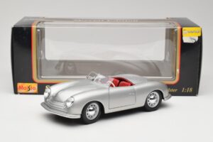 Porsche No. 1 356 Roadster Fish Strieborný Maisto 1:18 31853 Kov – obrázok 8 z 8