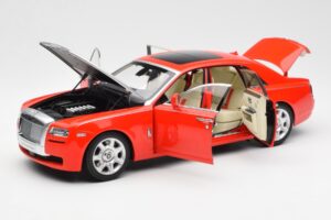 Rolls-Royce Ghost Červený & Strieborný Kyosho 1:18 008802RS Kov – obrázok 2 z 8