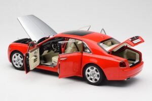 Rolls-Royce Ghost Červený & Strieborný Kyosho 1:18 008802RS Kov – obrázok 5 z 8