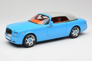 Rolls-Royce Phantom Drophead Coupe Powder Modrý Kyosho 1:18 08871BL Kov – obrázok 4 z 10