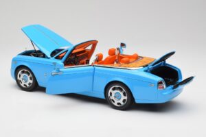 Rolls-Royce Phantom Drophead Coupe Powder Modrý Kyosho 1:18 08871BL Kov – obrázok 7 z 10