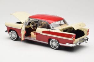 Simca Chambord Červený & Slonovinový Norev 1:18 185721 Kov – obrázok 5 z 8