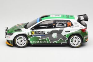 Skoda Fabia Rally2 #24 N. Gryazin / K. Aleksandrov Rally Monte Carlo 2023 IXO 1:18 18RMC155B Kov – obrázok 3 z 6