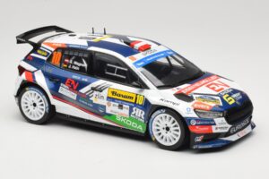 Skoda Fabia Rally2 #10 S. Wagner / G. Winter Barum Czech Rally Zlín 2024 IXO 1:18 18RMC221 Kov – obrázok 4 z 6
