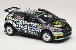 Skoda Fabia Rally2 #20 O. Solberg / E. Edmund Safari Rally Kenya 2024 IXO 1:18 18RMC222 Kov – obrázok 4 z 6