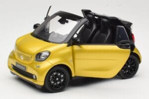 Smart Fortwo 453 Kabriolet Čierny A Žltý Norev 1:18 B66960289 Kov – obrázok 2 z 8