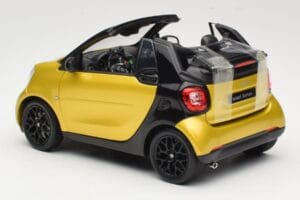 Smart Fortwo 453 Kabriolet Čierny A Žltý Norev 1:18 B66960289 Kov – obrázok 7 z 8