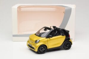 Smart Fortwo 453 Kabriolet Čierny A Žltý Norev 1:18 B66960289 Kov – obrázok 8 z 8