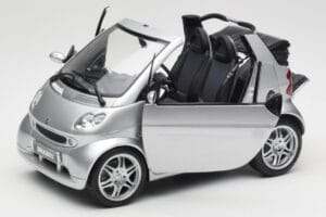 Smart Fortwo W450 Brabus Cabrio Strieborný Edícia Predajcu Kyosho 1:18 0017769V001C05Q00 Kov – obrázok 2 z 8