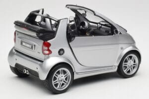 Smart Fortwo W450 Brabus Cabrio Strieborný Edícia Predajcu Kyosho 1:18 0017769V001C05Q00 Kov – obrázok 3 z 8