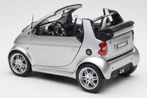 Smart Fortwo W450 Brabus Cabrio Strieborný Edícia Predajcu Kyosho 1:18 0017769V001C05Q00 Kov – obrázok 7 z 8