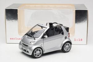 Smart Fortwo W450 Brabus Cabrio Strieborný Edícia Predajcu Kyosho 1:18 0017769V001C05Q00 Kov – obrázok 8 z 8