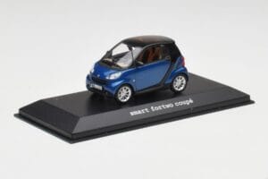 Smart Fortwo Coupe Aqua Modrý Metallic & Čierny Minichamps 1:43 Q0022558V001C77Q00 Kov – obrázok 2 z 4