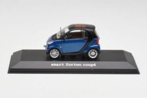 Smart Fortwo Coupe Aqua Modrý Metallic & Čierny Minichamps 1:43 Q0022558V001C77Q00 Kov