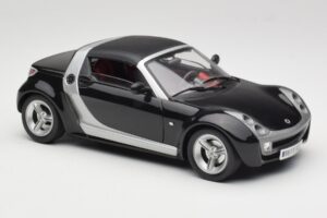 Smart Roadster Čierny Bburago 1:18 34099-M1 Kov – obrázok 6 z 8