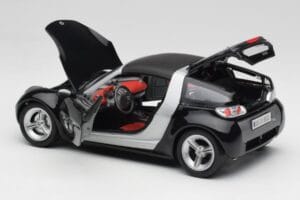 Smart Roadster Tmavo Modrý Bburago 1:18 34917 Kov – obrázok 5 z 8