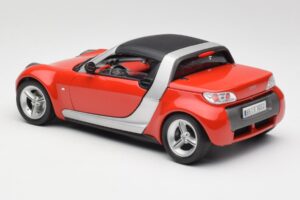 Smart Roadster Červený Bburago 1:18 34099 Kov – obrázok 7 z 8