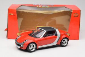 Smart Roadster Červený Bburago 1:18 34099 Kov – obrázok 8 z 8