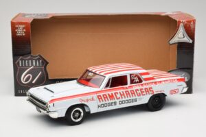 Dodge 330 Super Stock Ramchargers NHRA 1964 Highway 61 1:18 50044 Kov – obrázok 8 z 8