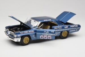 Pontiac Catalina Super Duty Super Stock #655 Modrý 1962 Auto World 1:18 AW201/06 Kov – obrázok 2 z 8