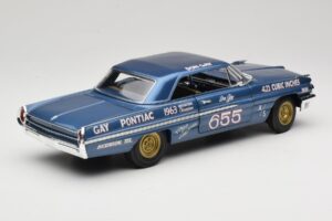 Pontiac Catalina Super Duty Super Stock #655 Modrý 1962 Auto World 1:18 AW201/06 Kov – obrázok 3 z 8
