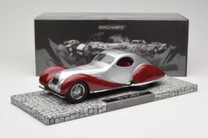 Talbot-Lago T150 C-SS Coupe Strieborný Červený Minichamps 1:18 107117121 Živica – obrázok 6 z 6