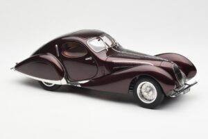 Talbot-Lago T150 C-SS Figoni & Falaschi Teardrop Tmavá Bordeaux Metalíza CMC 1:18 M-179 Kov – obrázok 6 z 6
