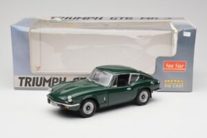 Triumph GT6 Mk3 Zelený Sun Star 1:18 1055 Kov – obrázok 8 z 8