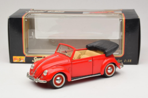 Volkswagen Beetle Kabriolet Červený Maisto 1:18 56010 Kov – obrázok 8 z 8