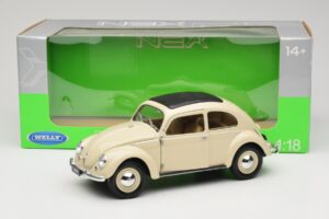 Volkswagen Beetle Type 1 Classic Biely Welly 1:18 18040W Kov – obrázok 8 z 8