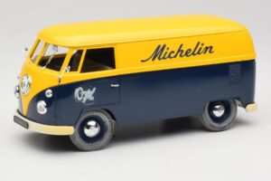 Volkswagen T1 Combi Michelin Čierny & Žltý Solido 1:18 9406 Kov