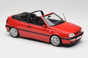 Volkswagen Golf Kabriolet Mk3 Červený Norev 1:18 188433 Kov – obrázok 4 z 6