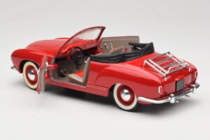 Volkswagen Karmann Ghia Kabriolet Červený Solido 1:18 8058 Kov – obrázok 7 z 8