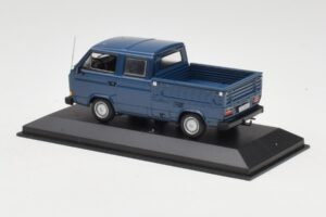 Volkswagen T3 Double Cab Flatbed Modrý Minichamps 1:43 400055260 Kov – obrázok 2 z 4