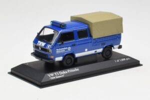 Volkswagen T3 Double Cab Flatbed THW Hannover Minichamps 1:43 400055290 Kov – obrázok 2 z 4
