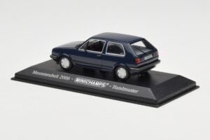 Volkswagen Golf Mk2 Modrý Výstavný Vzor Minichamps 1:43 GOLFHANDMUSTER Kov – obrázok 3 z 4