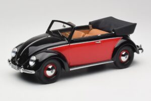 Volkswagen Beetle Kabriolet Čierny & Červený Minichamps 1:18 107054132 Živica