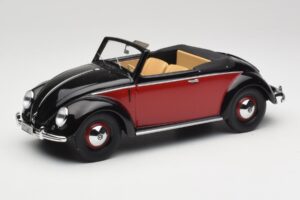 Volkswagen Beetle Hebmuller Kabriolet Čierny & Červený Minichamps 1:18 107054230 Živica